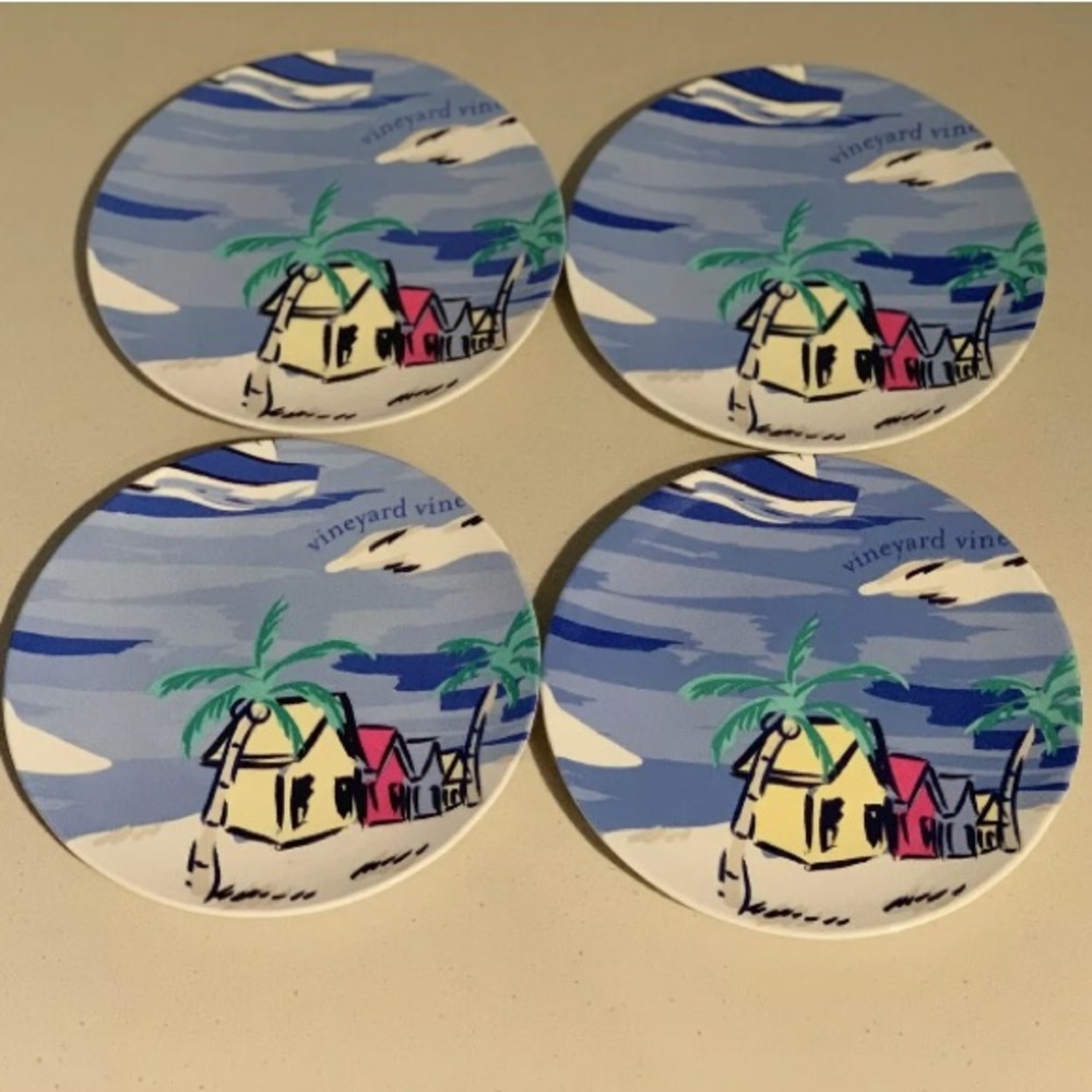 Vineyard Vines Island Appetizer Plates Set of 4